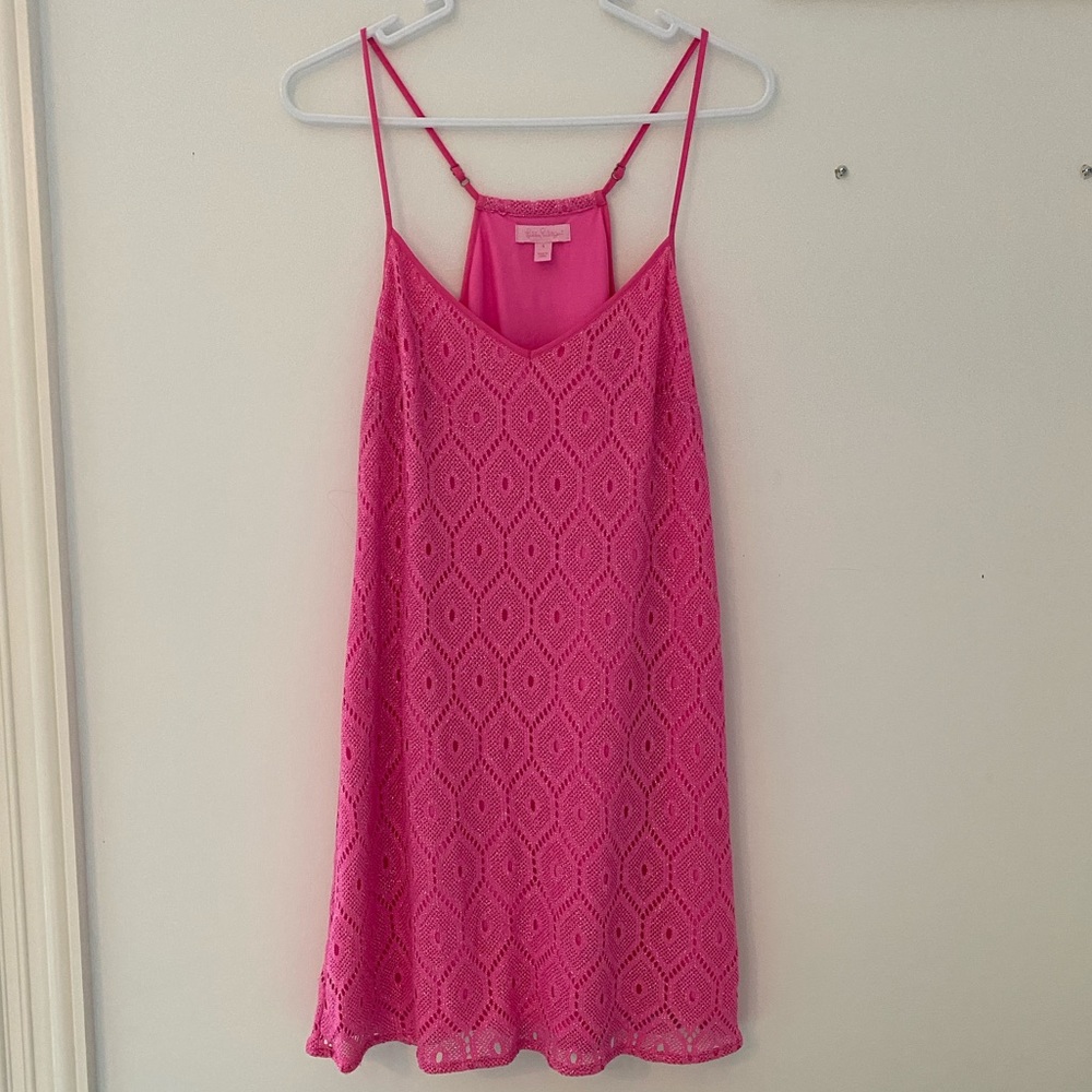 Lilly Pulitzer Pink and Gold Sparkly Dress